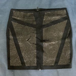 Bebe black sequined mini shirt